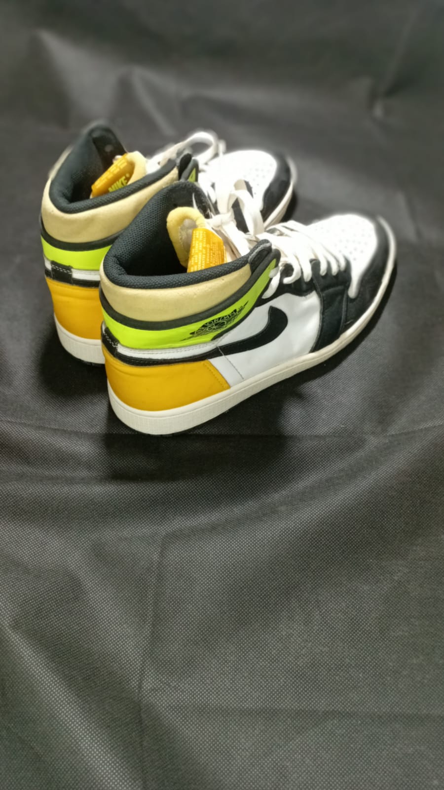 Nike Black, White & Volt High-Top Sneakers image 3